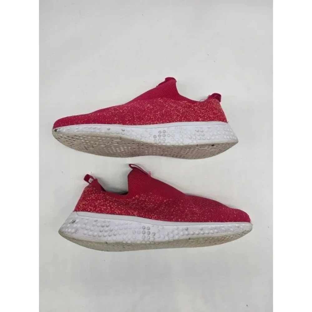 Avia Knit Slip On Walking Sneakers Magenta Pink Gold Size 8W Memory Foam